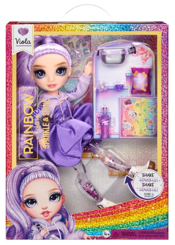 Rainbow High Sparkle & Shine Fashion panenka - Viola (Lila)
