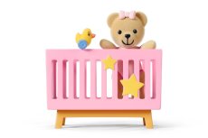 BABY born Minis Sada s medvedíkom a postieľkou