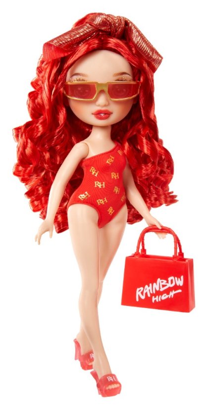 Rainbow High Swim Fashion bábika Ruby Anderson v plavkách