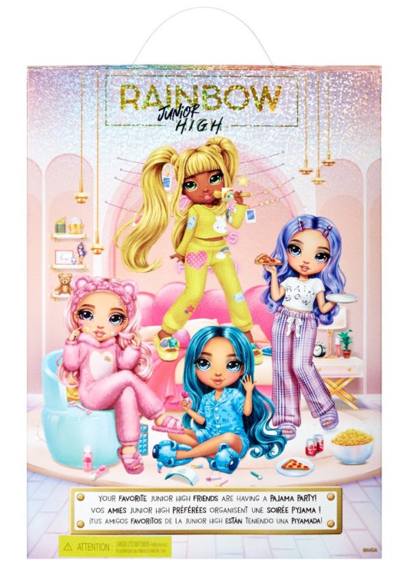 Rainbow High Junior Fashion bábika v pyžamku - Sunny Madison
