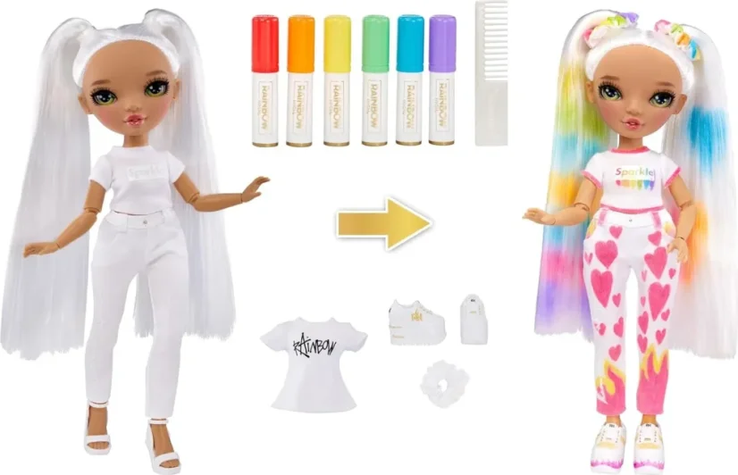 Rainbow High Fashion Doll Color & Create so zelenými očami