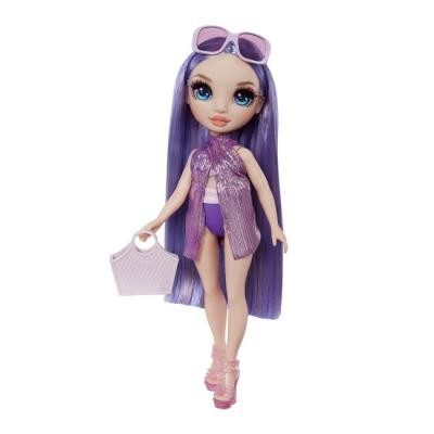 Rainbow High Swim Fashion bábika Violet v plavkách