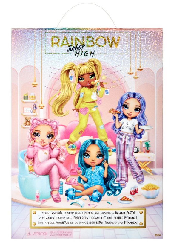 Rainbow High Junior Fashion bábika v pyžamku - Bella Parker