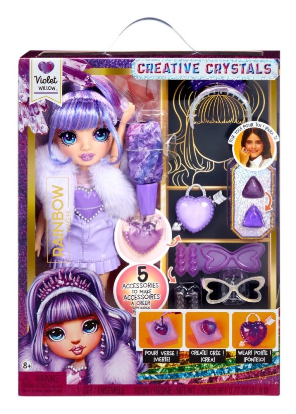 Rainbow High Creative Crystals bábika - Violet Willow