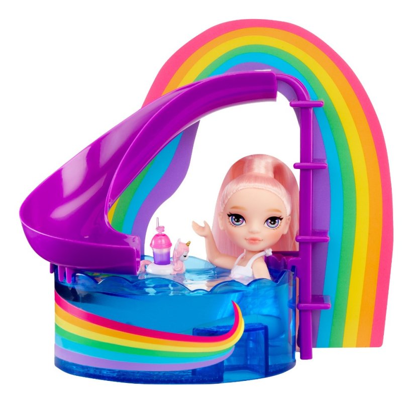 Rainbow High Sada s malou sestričkou – bazén