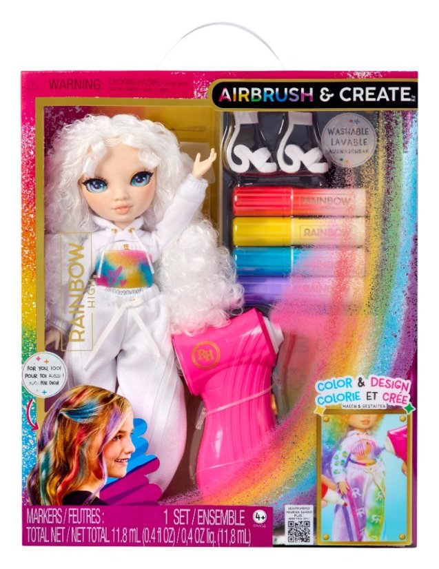 Rainbow High Air Brush bábika - zelené oči