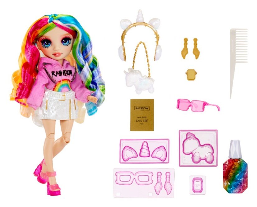 Rainbow High Creative Crystals bábika - Amaya Raine