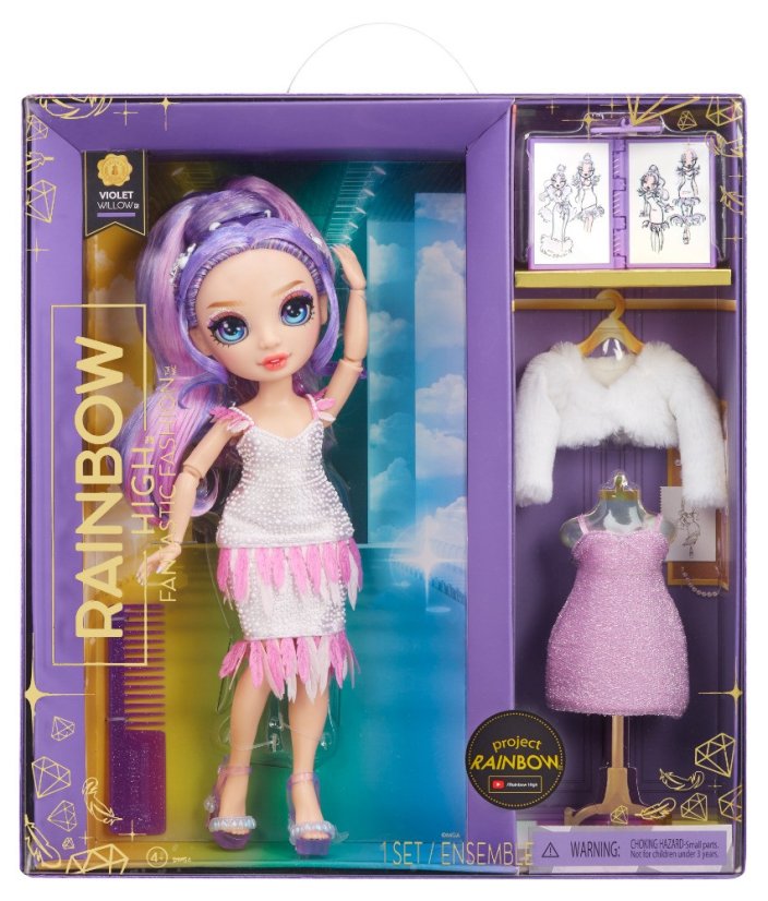 Rainbow High Fantastic fashion bábika Violet Willow