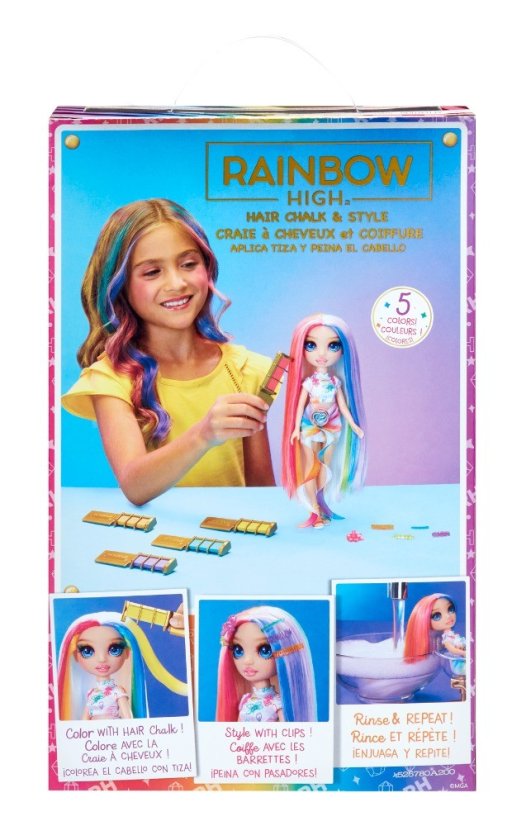 Rainbow High bábika s kriedami na vlasy - Amaya Raine