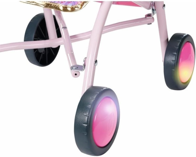 Baby born Deluxe Buggy skladací kočík pre bábiky s blikajúcimi kolieskami