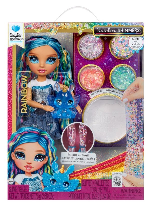 Rainbow High Bábika so slizom a trblietkami - Skyler (blue)