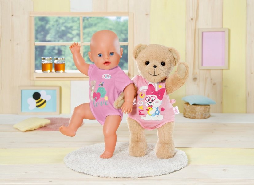 Baby born  Medvedík - ružové oblečenie