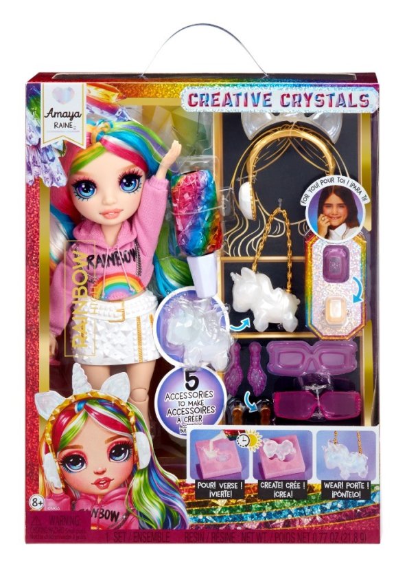 Rainbow High Creative Crystals bábika - Amaya Raine
