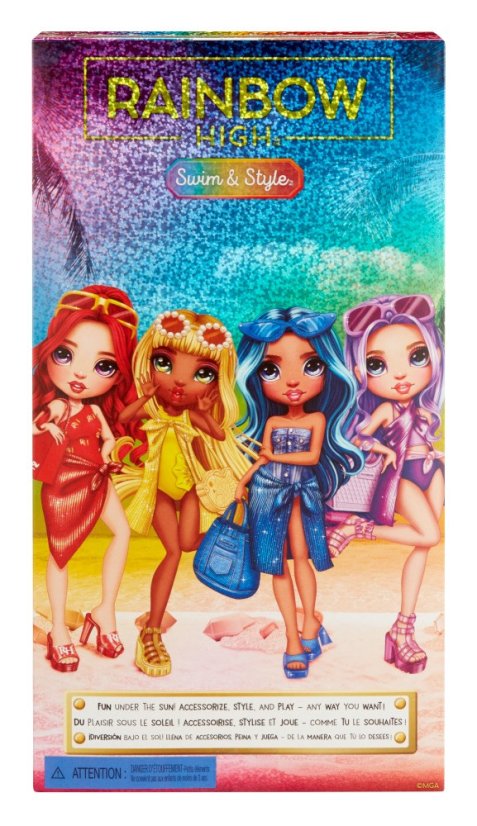 Rainbow High Swim Fashion bábika Skyler v plavkách
