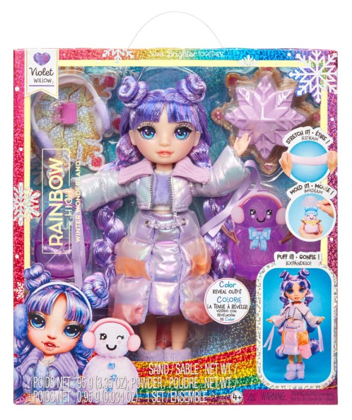 Rainbow High Zimná fashion bábika - Violet (Purple)
